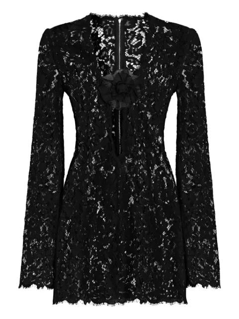 lace floral mini dress by DOLCE&GABBANA