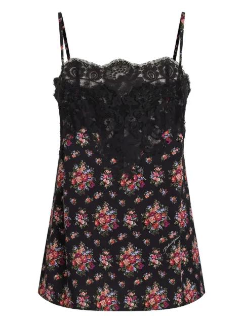 lace floral tank top by DOLCE&GABBANA