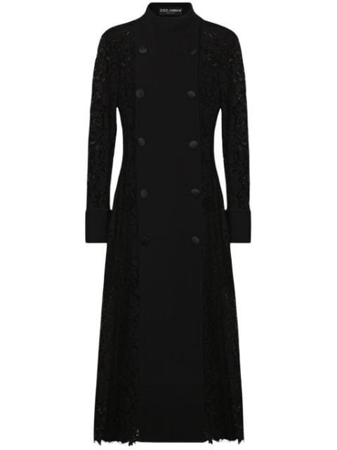 lace-panelling coat by DOLCE&GABBANA