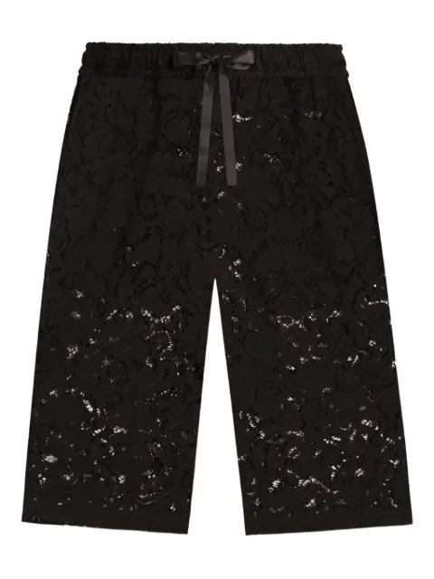 lace-patterned drawstring shorts by DOLCE&GABBANA