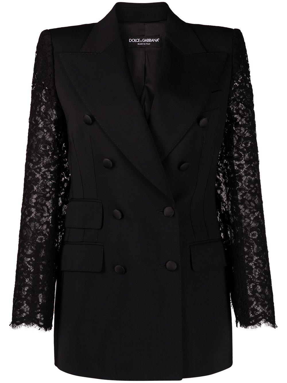 lace-sleeve blazer by DOLCE&GABBANA