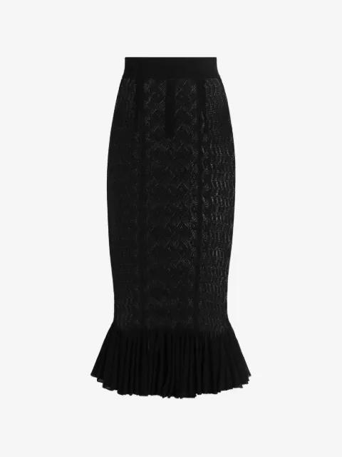 lace-stitch knit skirt by DOLCE&GABBANA