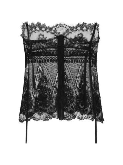 lace tie-strap top by DOLCE&GABBANA