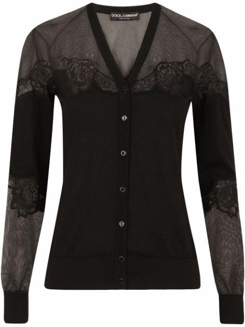 lace-trim cardigan by DOLCE&GABBANA