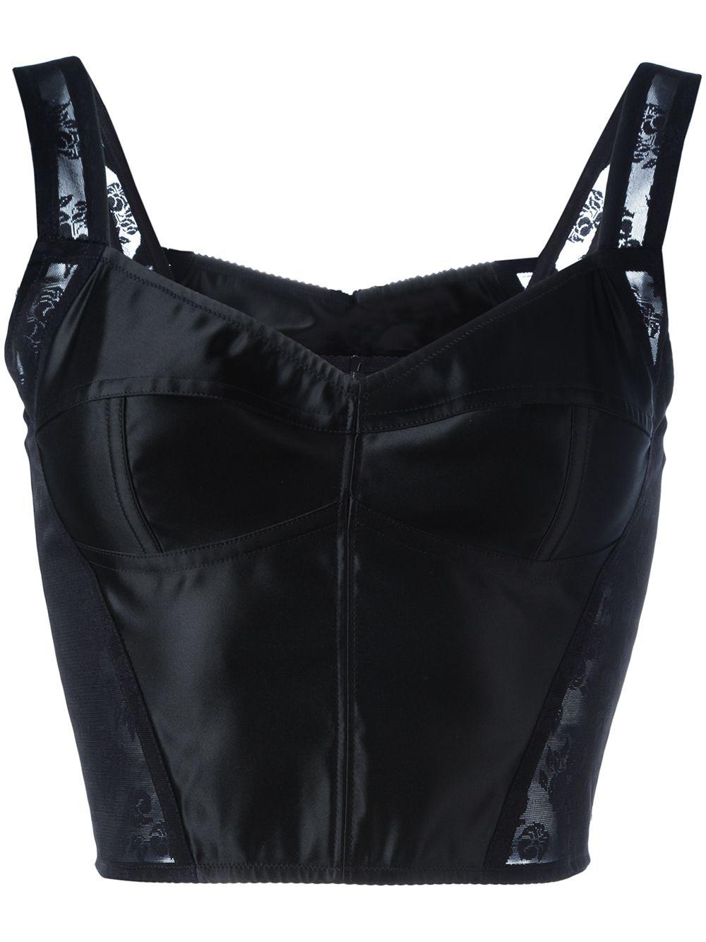 lace-trim corset top by DOLCE&GABBANA