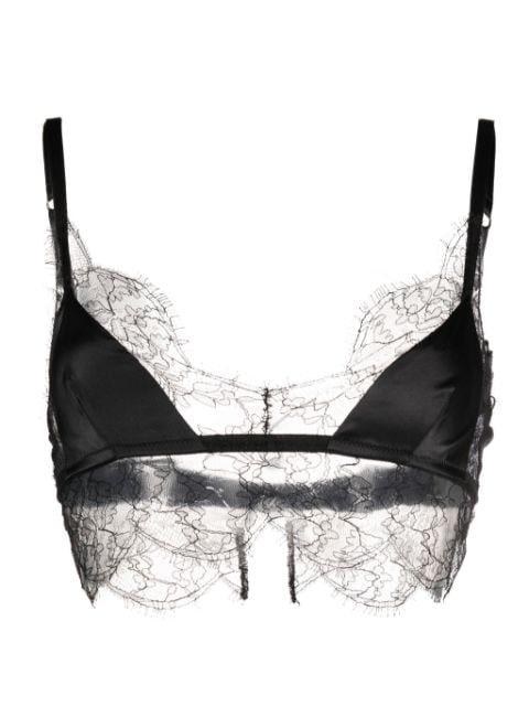 lace-trim satin bra by DOLCE&GABBANA