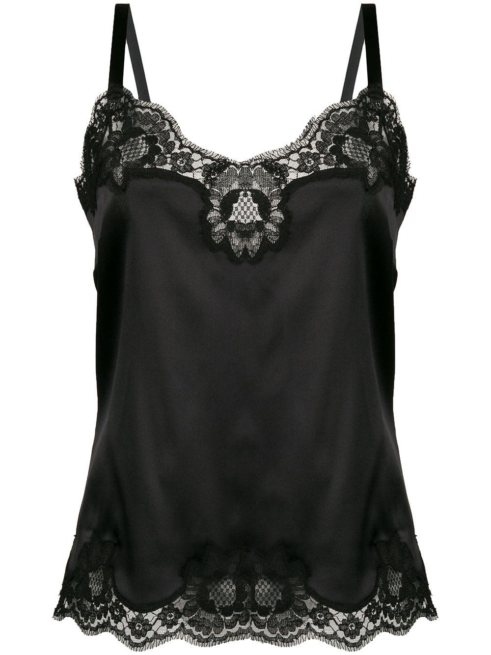 lace-trim satin camisole top by DOLCE&GABBANA