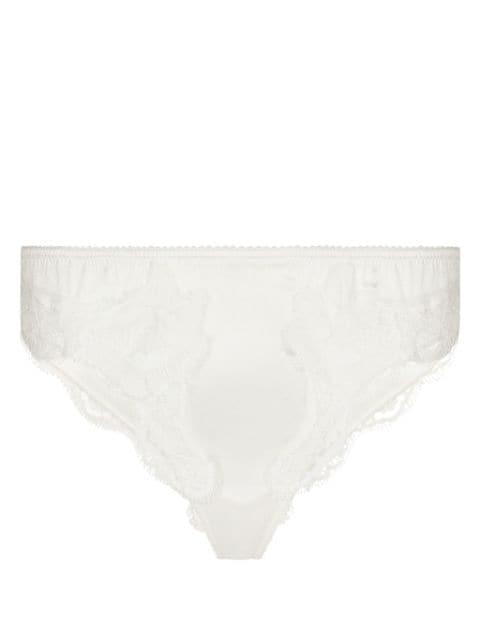 lace-trim satin thong by DOLCE&GABBANA