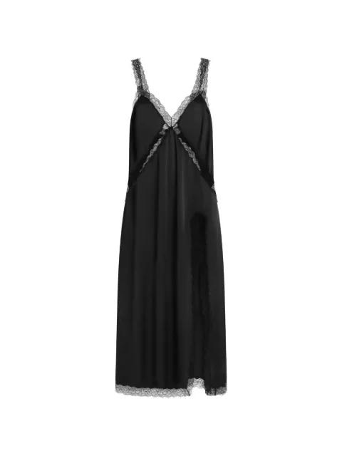lace-trim split midi dress by DOLCE&GABBANA