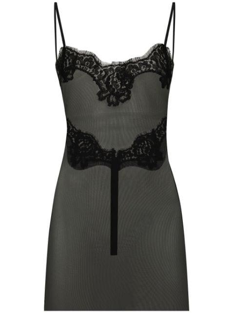 lace-trim tank top by DOLCE&GABBANA