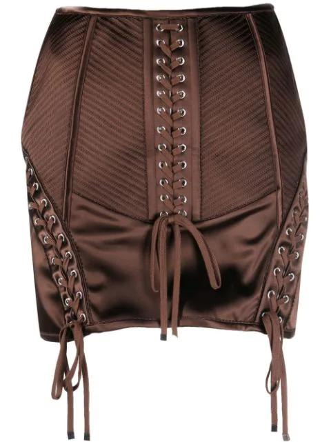 lace-up mini skirt by DOLCE&GABBANA