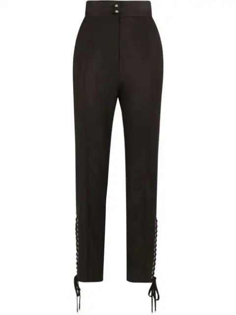 lace-up twill trousers by DOLCE&GABBANA