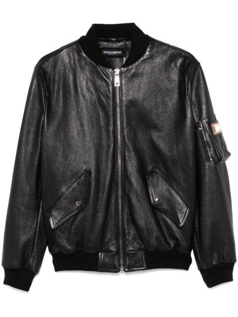 leather jacket by DOLCE&GABBANA