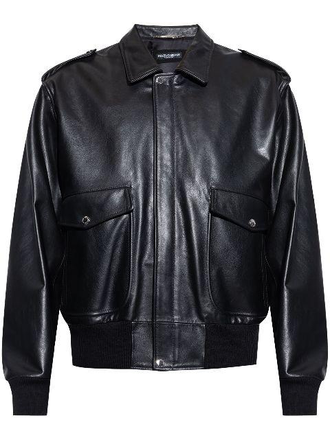 leather jacket by DOLCE&GABBANA