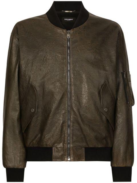 leather jacket by DOLCE&GABBANA