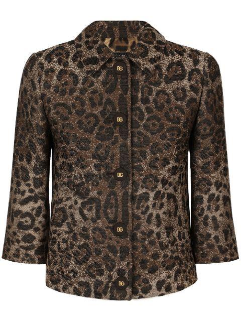 leopard-patterned jacquard jacket by DOLCE&GABBANA