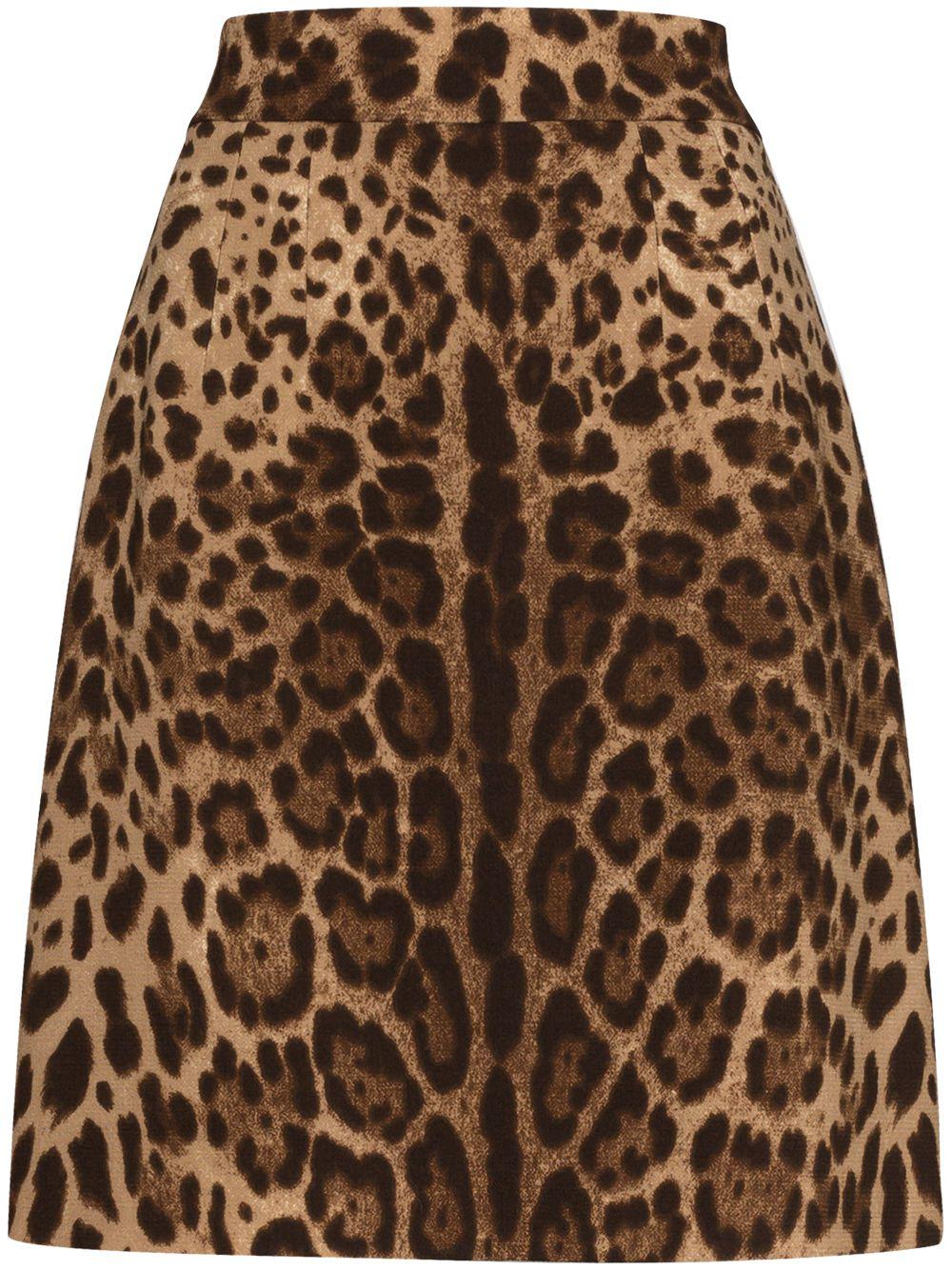 leopard-print A-line skirt by DOLCE&GABBANA