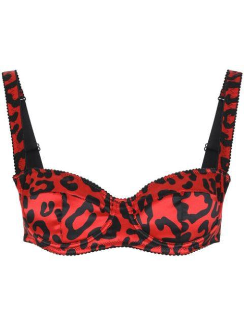 leopard-print balconette bra by DOLCE&GABBANA