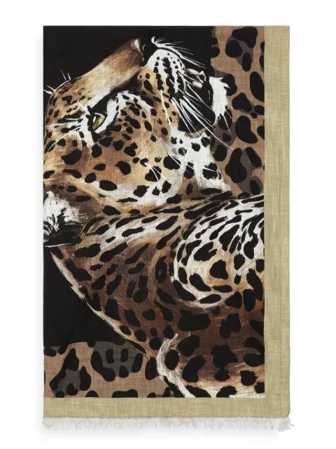 leopard-print beach towel by DOLCE&GABBANA