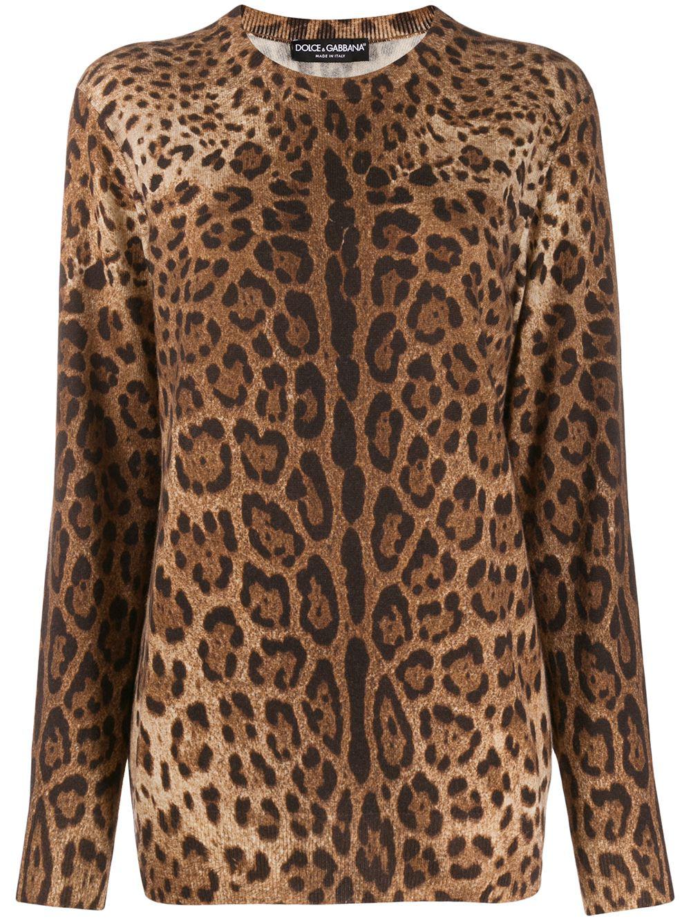leopard-print cashmere jumper by DOLCE&GABBANA