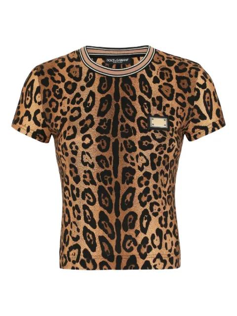 leopard-print crew-neck T-shirt by DOLCE&GABBANA