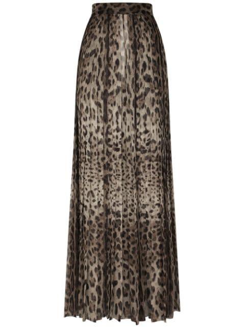 leopard-print culotte trousers by DOLCE&GABBANA