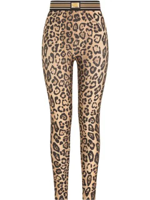 leopard-print jersey leggings by DOLCE&GABBANA