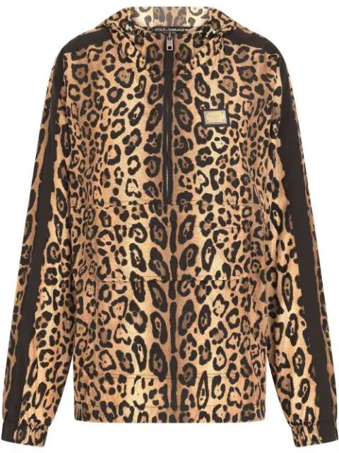 leopard-print nylon jacket by DOLCE&GABBANA