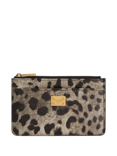 leopard-print plaque wallet by DOLCE&GABBANA