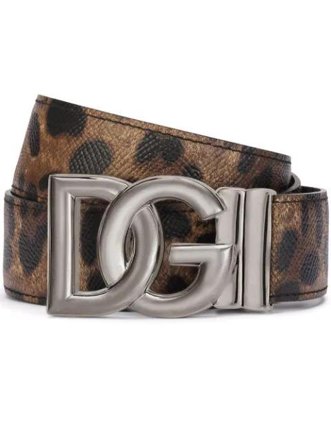 leopard-print reversible belt by DOLCE&GABBANA