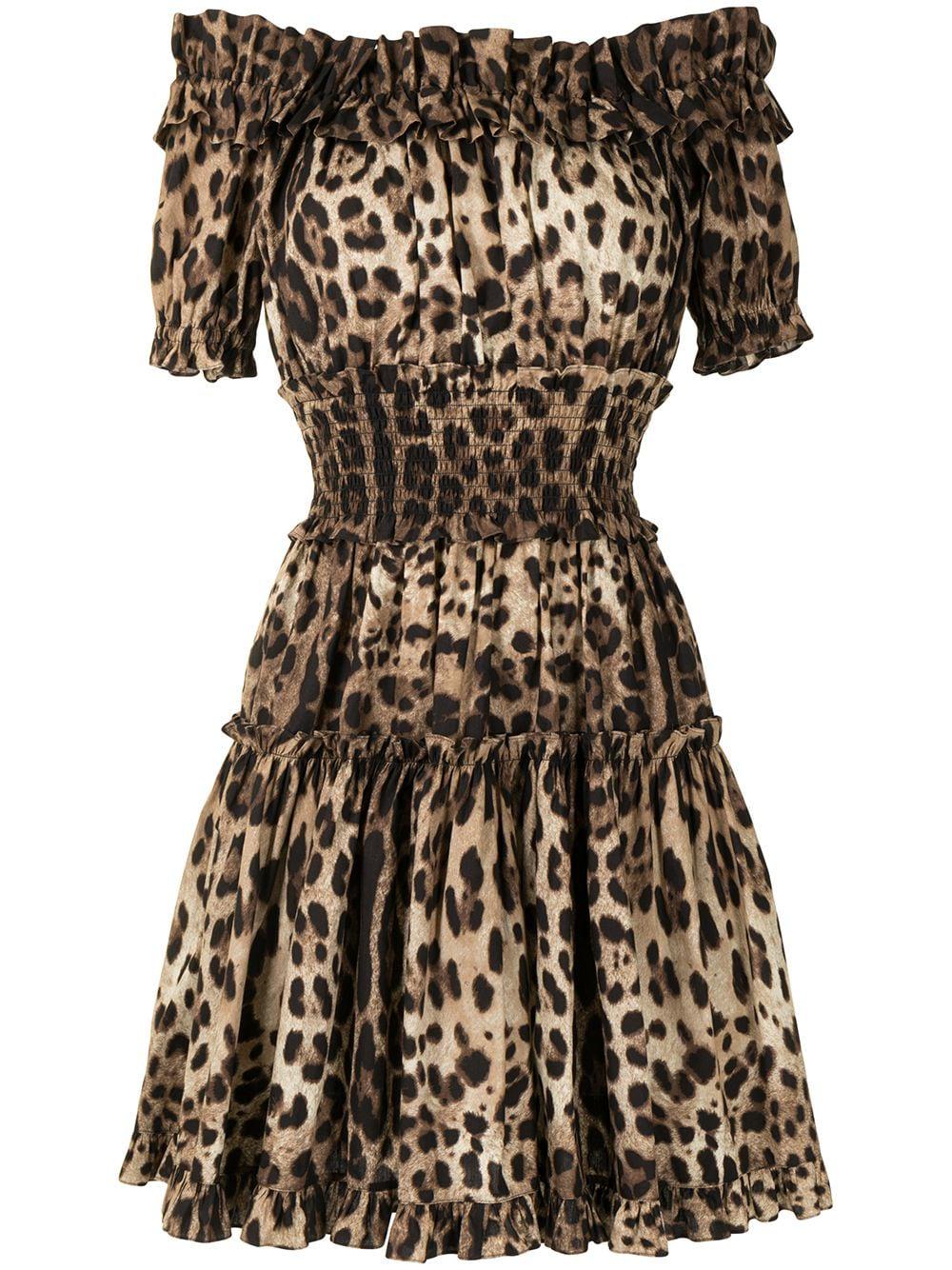 leopard-print short dress by DOLCE&GABBANA