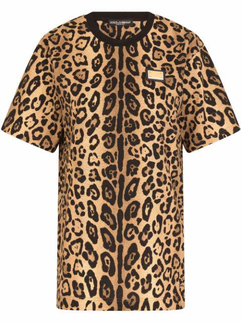 leopard-print short-sleeve T-shirt by DOLCE&GABBANA