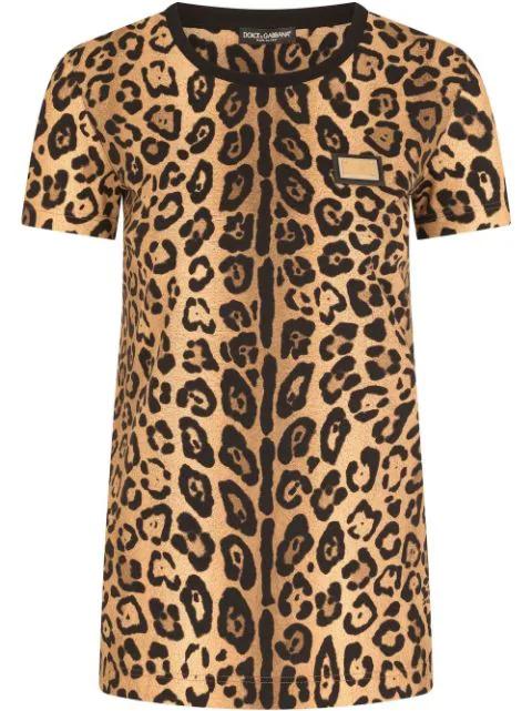leopard-print short-sleeve T-shirt by DOLCE&GABBANA