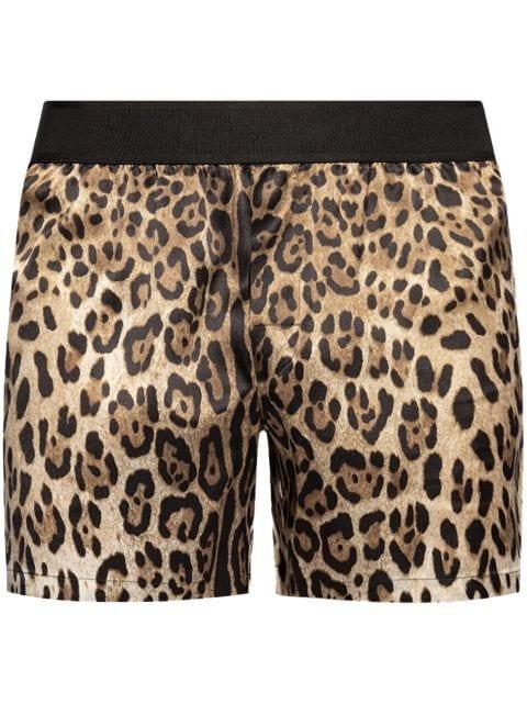 leopard-print silk boxers by DOLCE&GABBANA