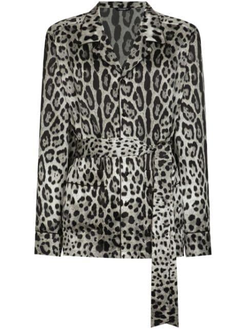 leopard-print silk shirt by DOLCE&GABBANA
