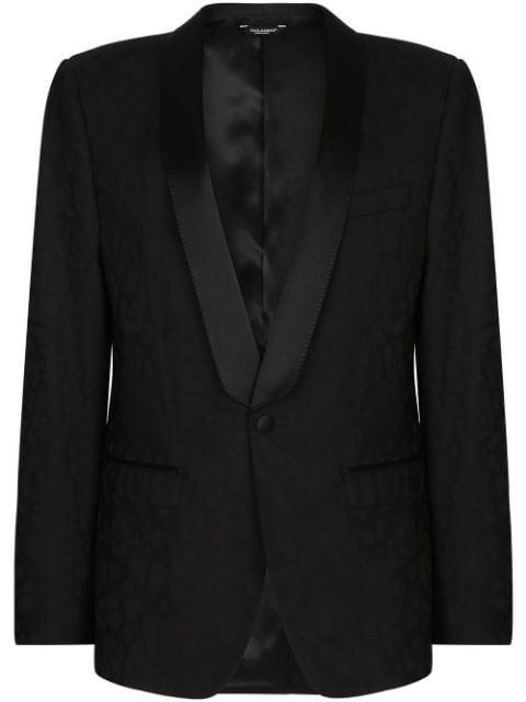 leopard-print single-breasted jacket by DOLCE&GABBANA