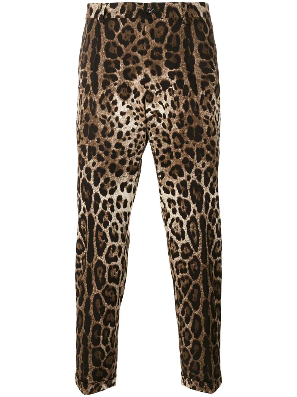 leopard-print straight-leg trousers by DOLCE&GABBANA