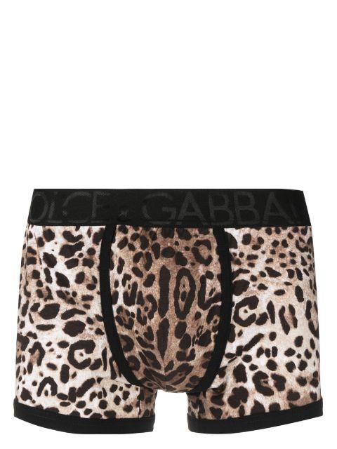 leopard-print stretch-cotton boxers by DOLCE&GABBANA