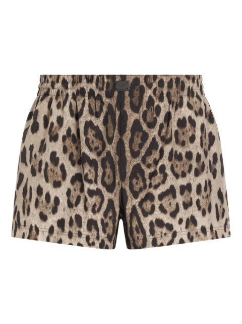 leopard-print swim shorts by DOLCE&GABBANA