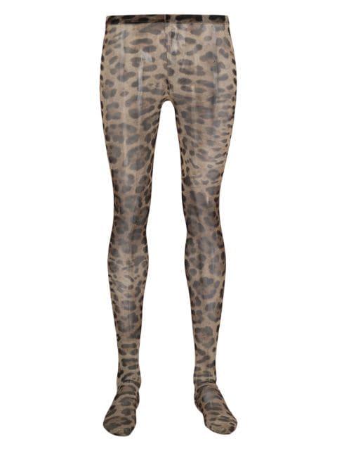 leopard-print tights by DOLCE&GABBANA