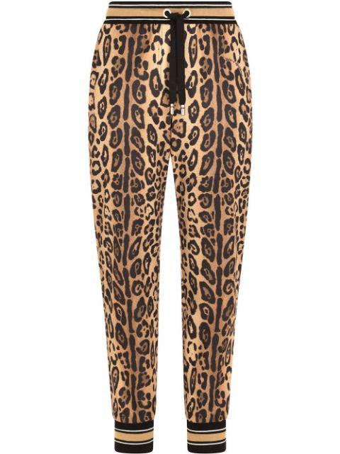 leopard-print track pants by DOLCE&GABBANA