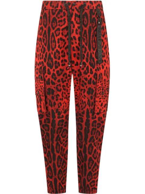 leopard-print track pants by DOLCE&GABBANA