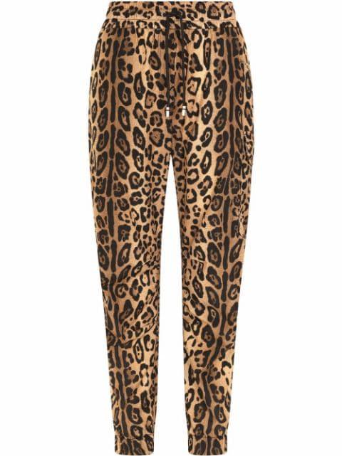 leopard-print track pants by DOLCE&GABBANA