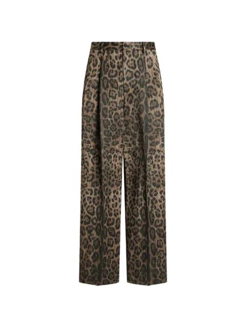 leopard-print trousers by DOLCE&GABBANA