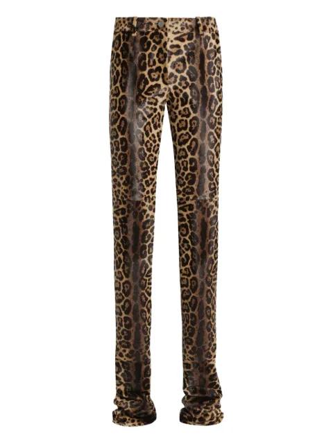 leopard-print trousers by DOLCE&GABBANA