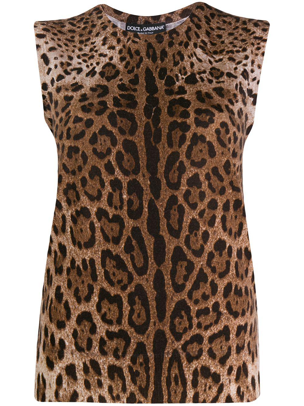 leopard-print virgin wool jumper by DOLCE&GABBANA