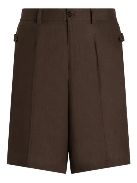linen-blend bermuda shorts by DOLCE&GABBANA