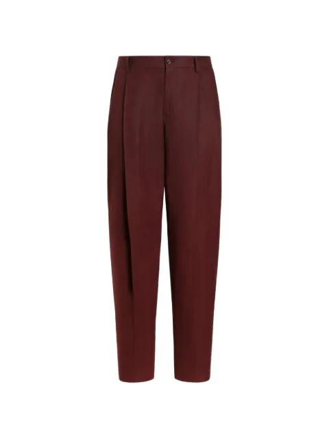 linen canvas trousers by DOLCE&GABBANA