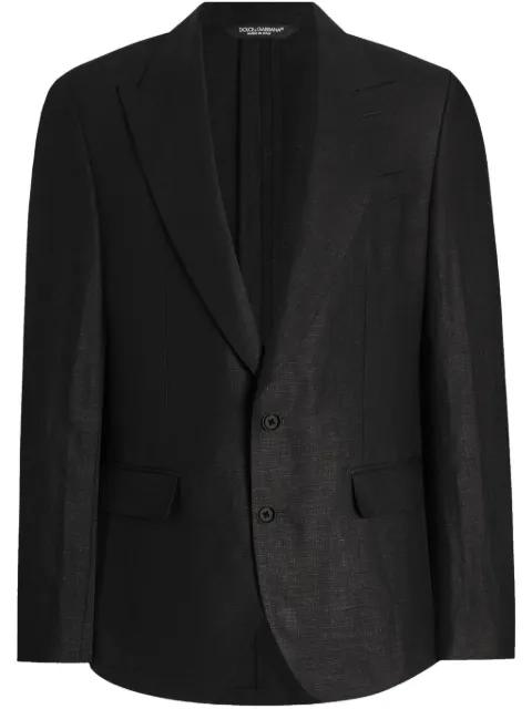 linen single-breasted blazer by DOLCE&GABBANA