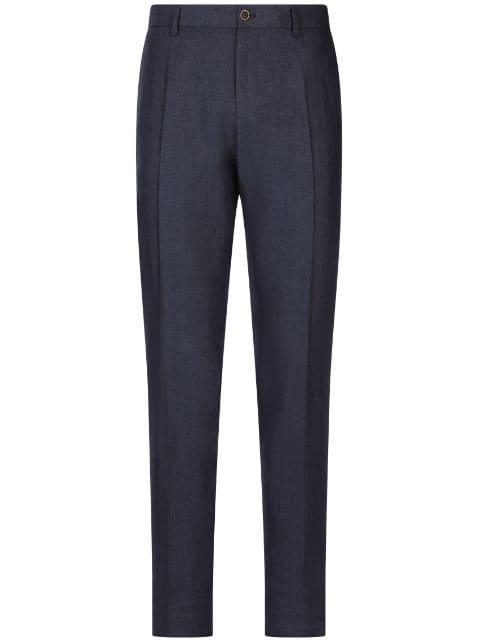 linen tailored trousers by DOLCE&GABBANA
